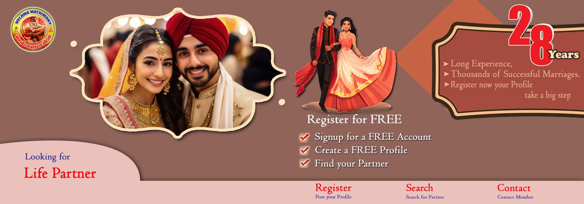 Hindu bride and groom